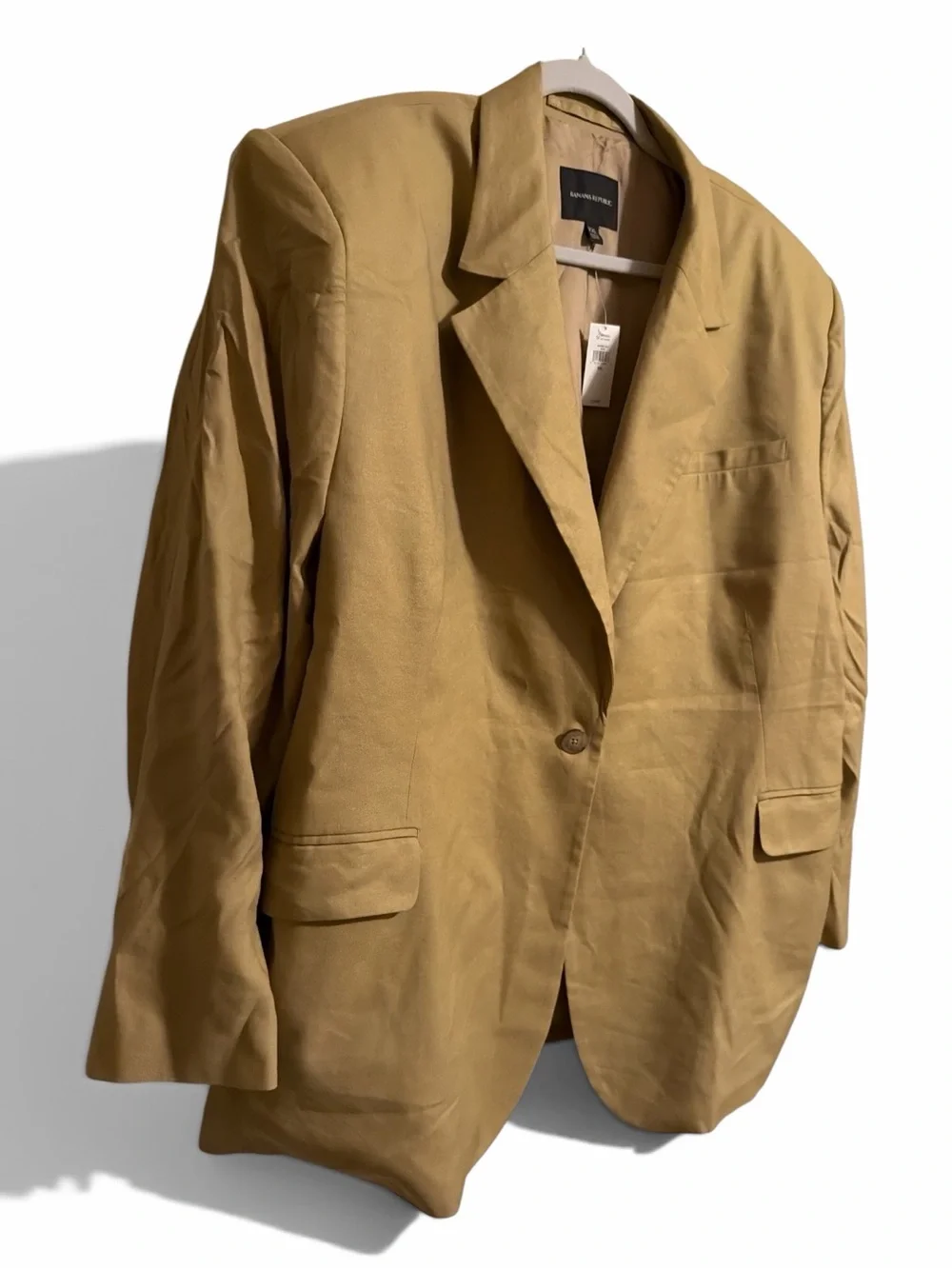 NWT Banana Republic Camel Tan Lena Relaxed Linen Blend Women’s Blazer XXL
